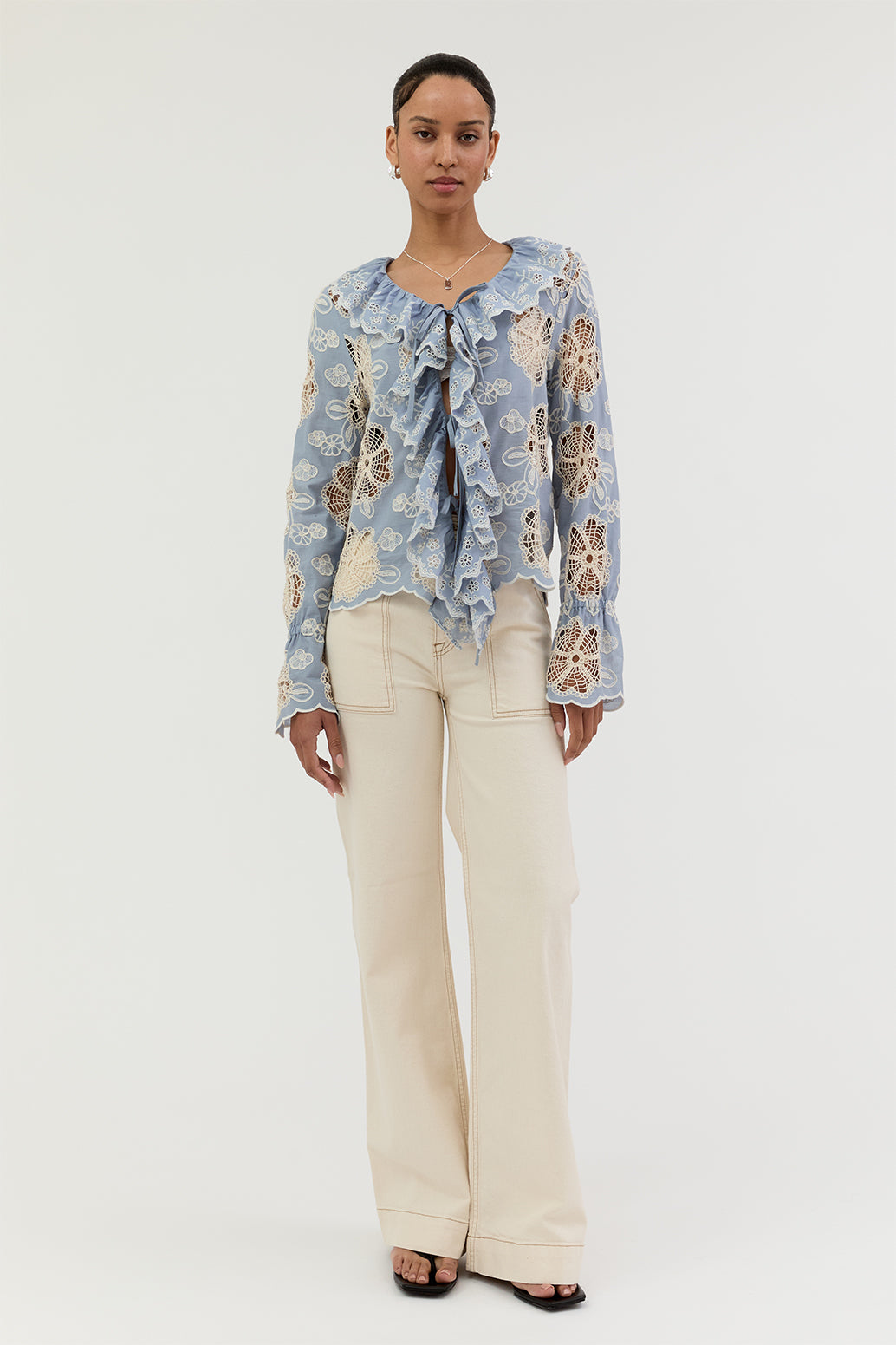 Meghan Embroidered Lace Top