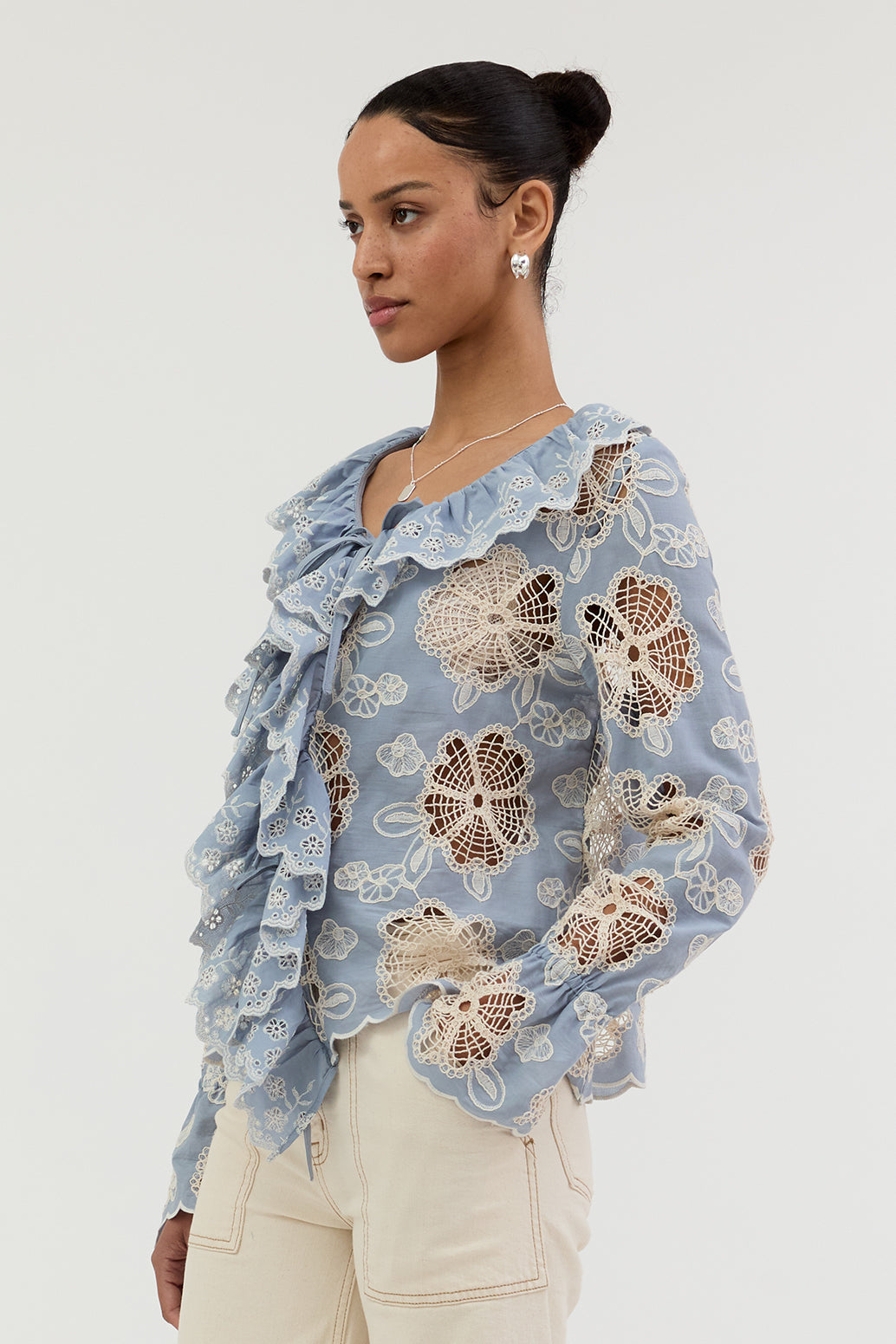 Meghan Embroidered Lace Top