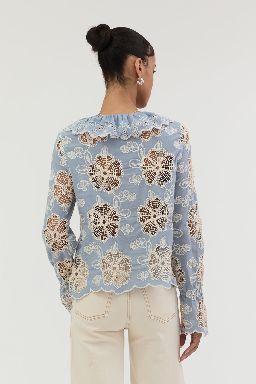 Meghan Embroidered Lace Top