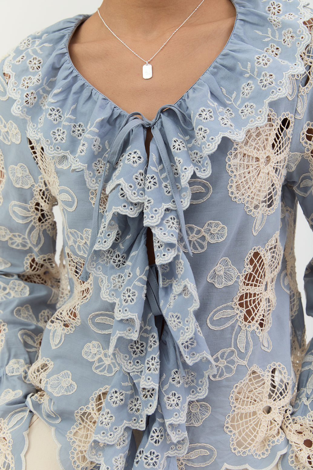 Meghan Embroidered Lace Top