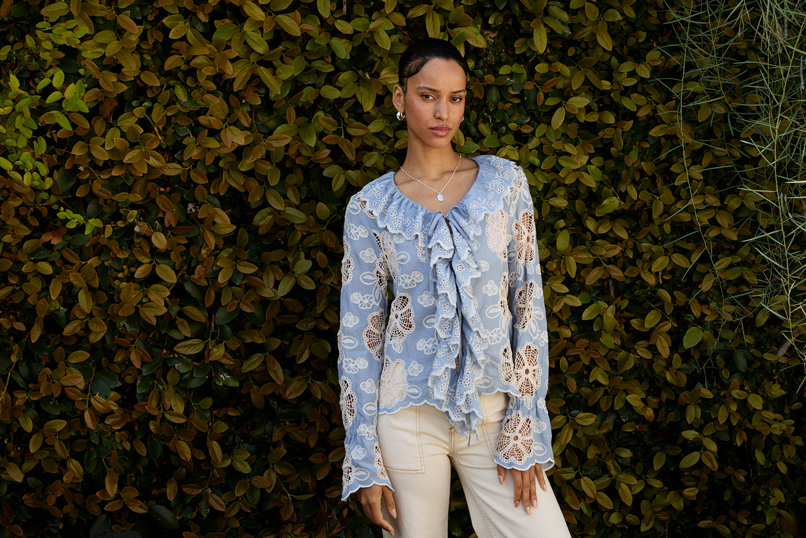 Meghan Embroidered Lace Top