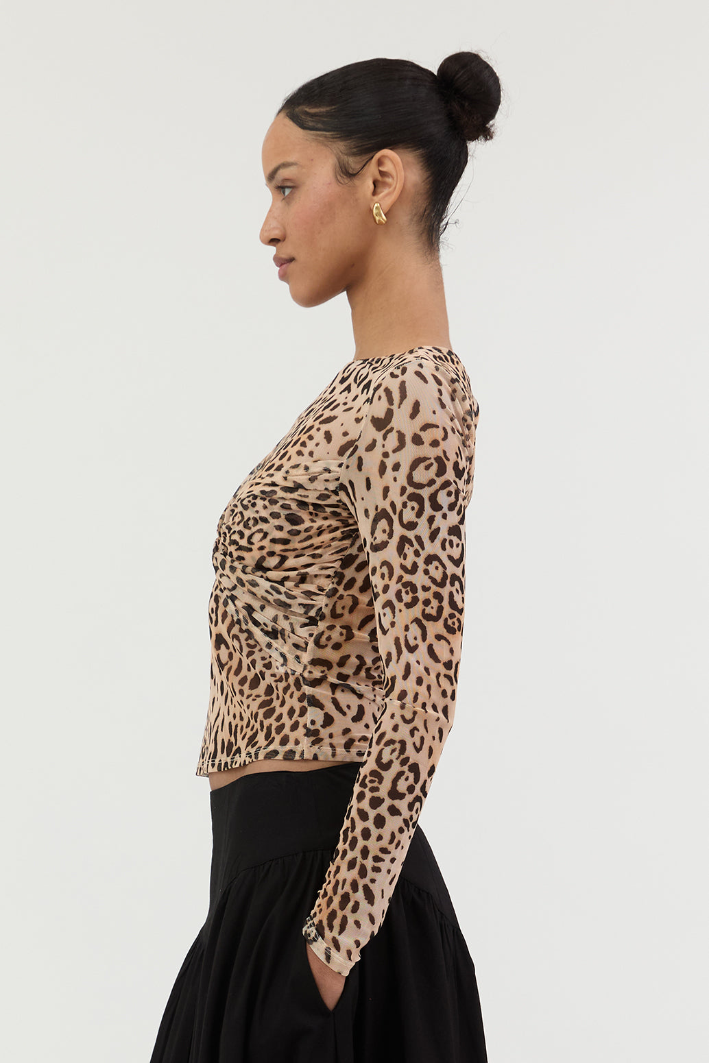 Emma Mesh Leopard Top