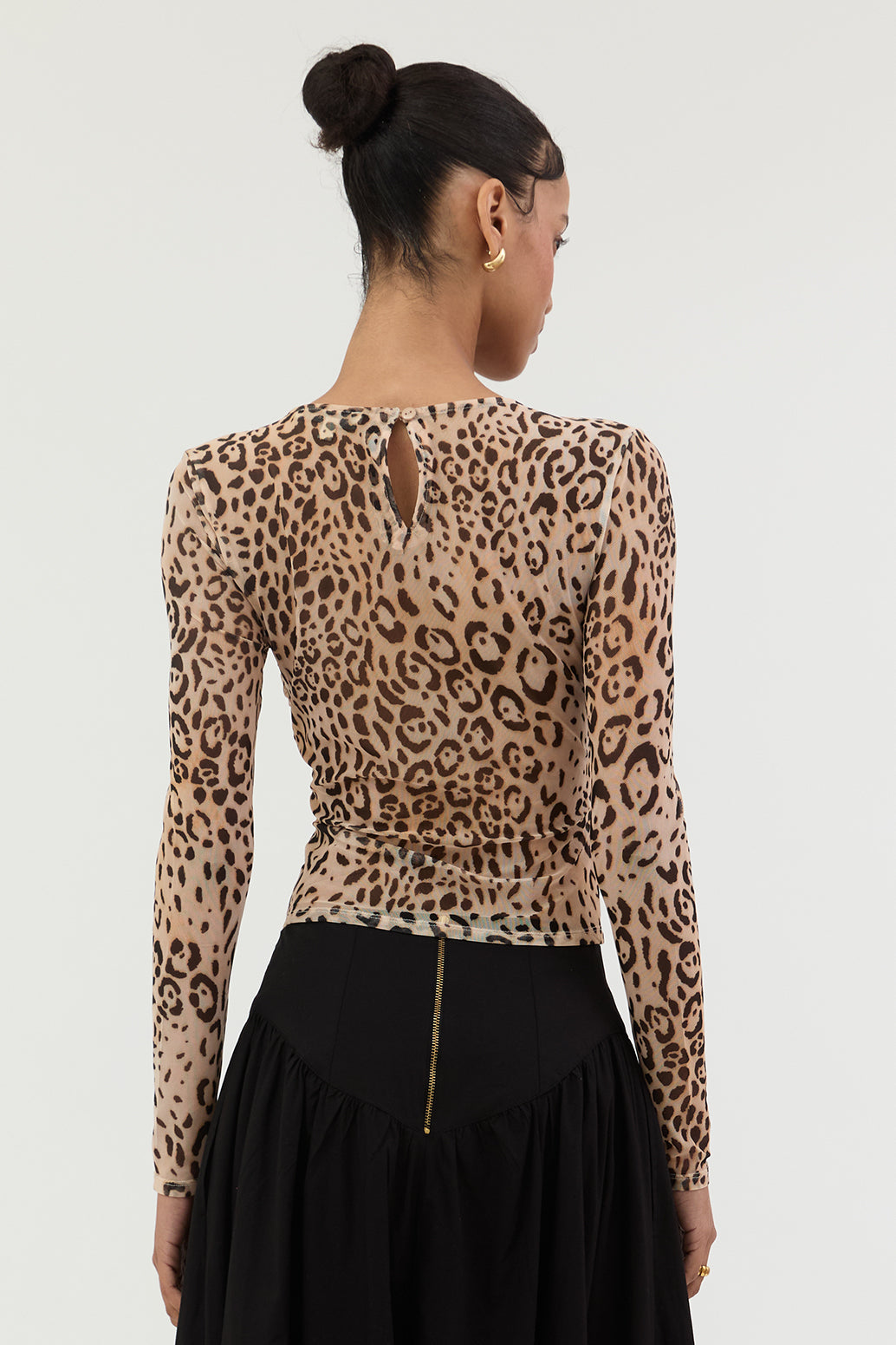 Emma Mesh Leopard Top