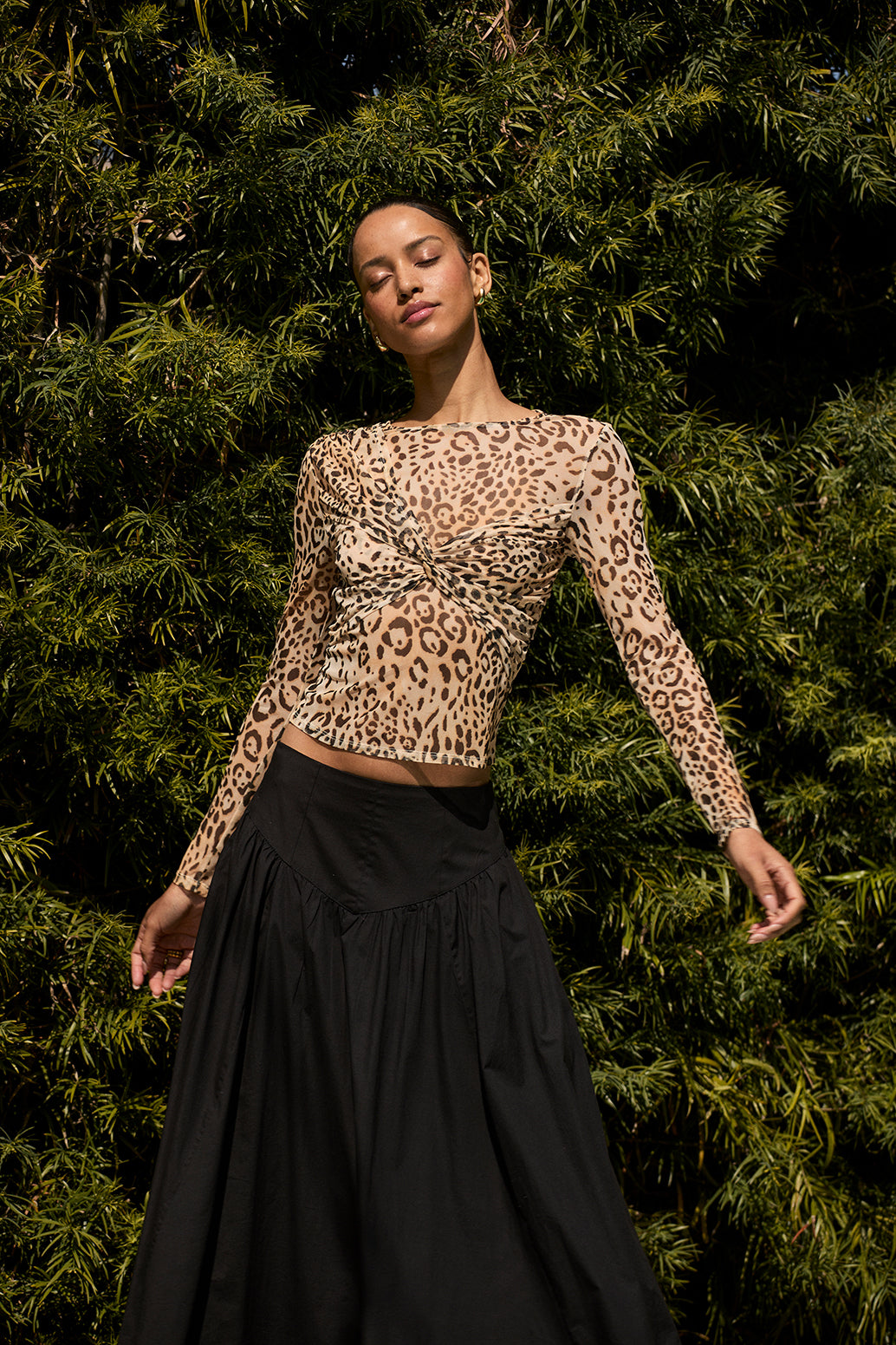 Emma Mesh Leopard Top