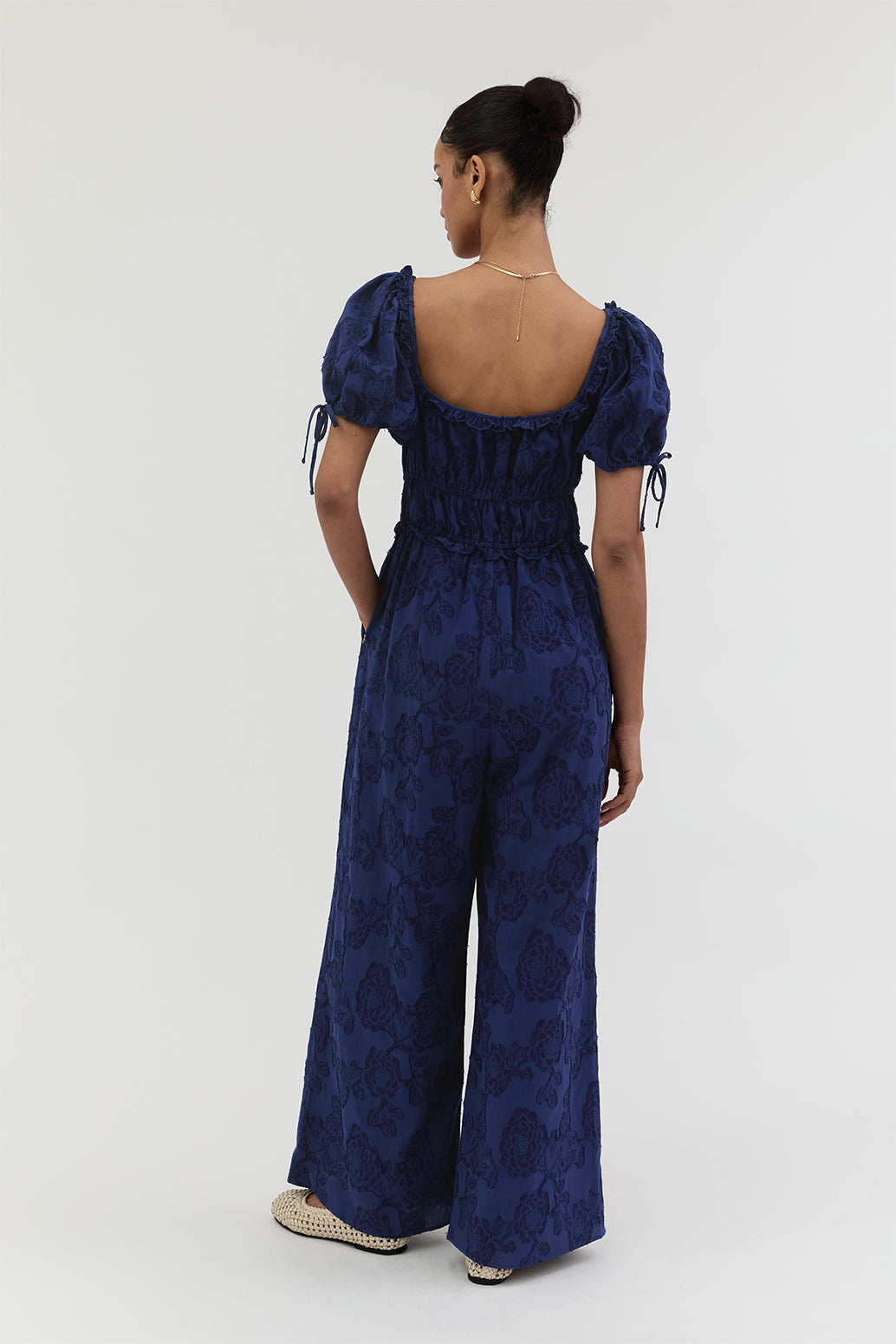 Erica Smocked Linen Jumpsuit