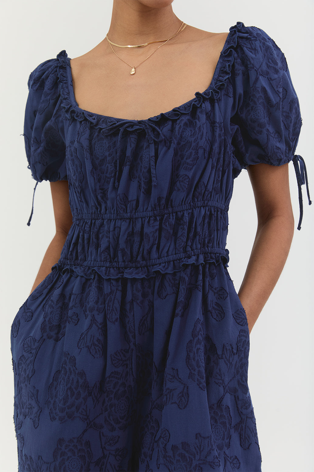 Erica Smocked Linen Jumpsuit