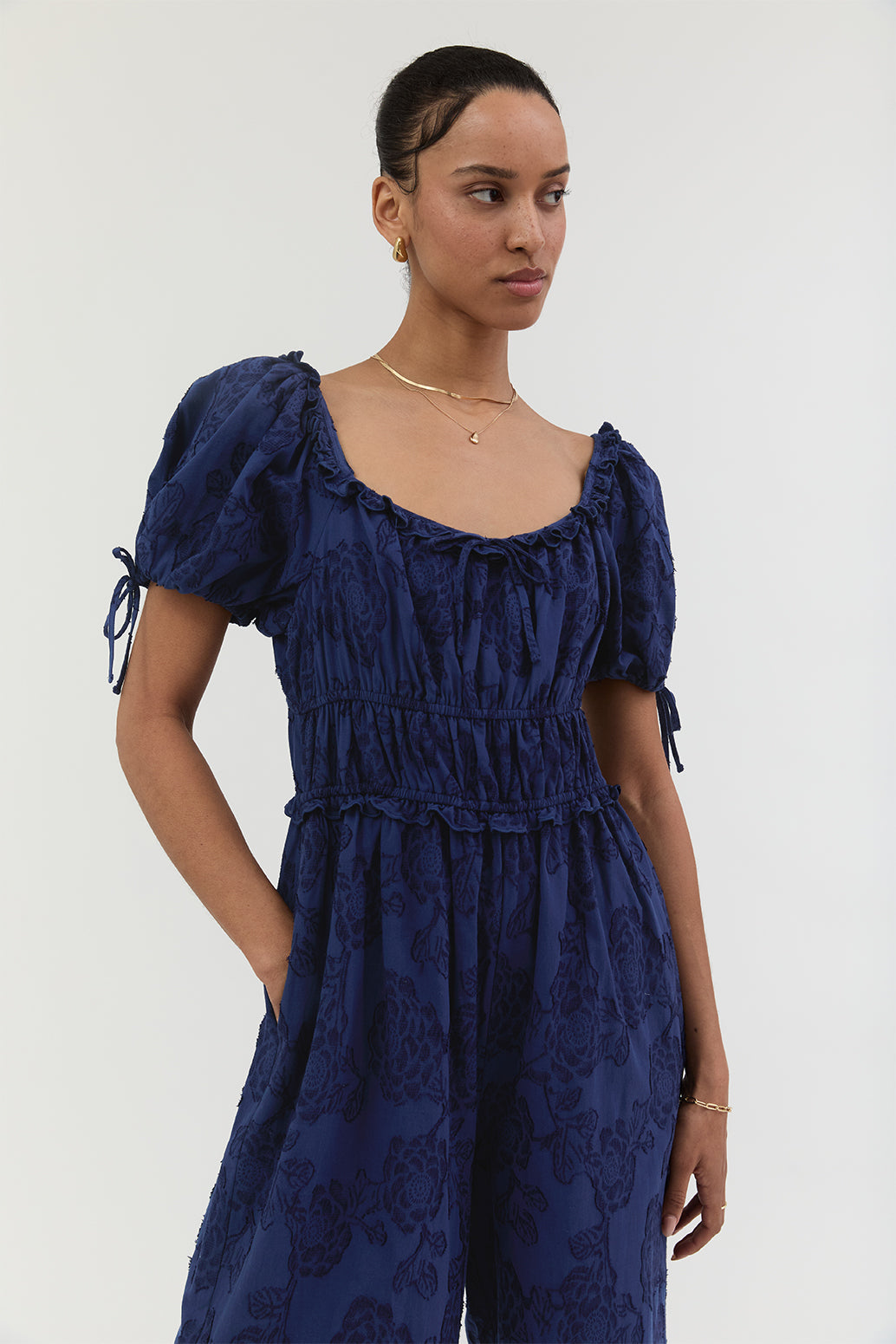 Erica Smocked Linen Jumpsuit