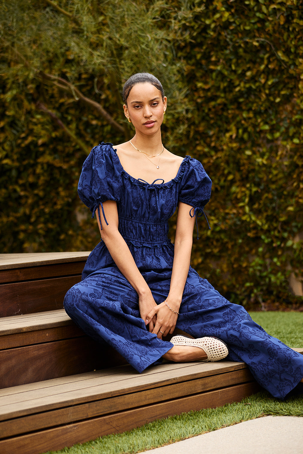 Erica Smocked Linen Jumpsuit