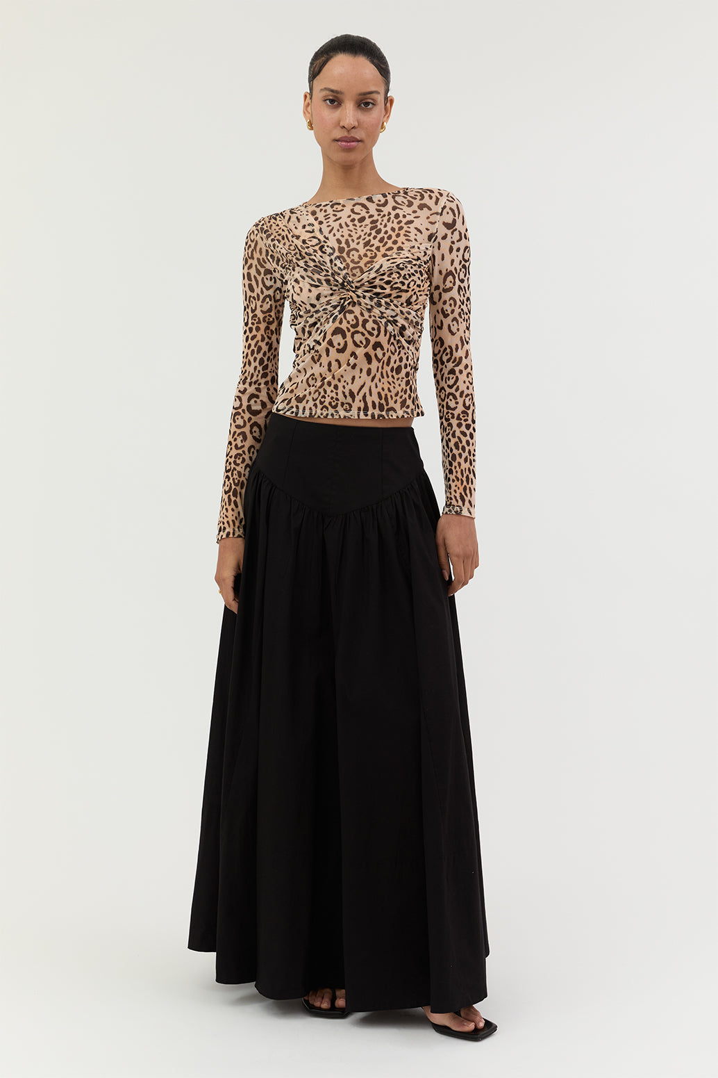 Emma Mesh Leopard Top