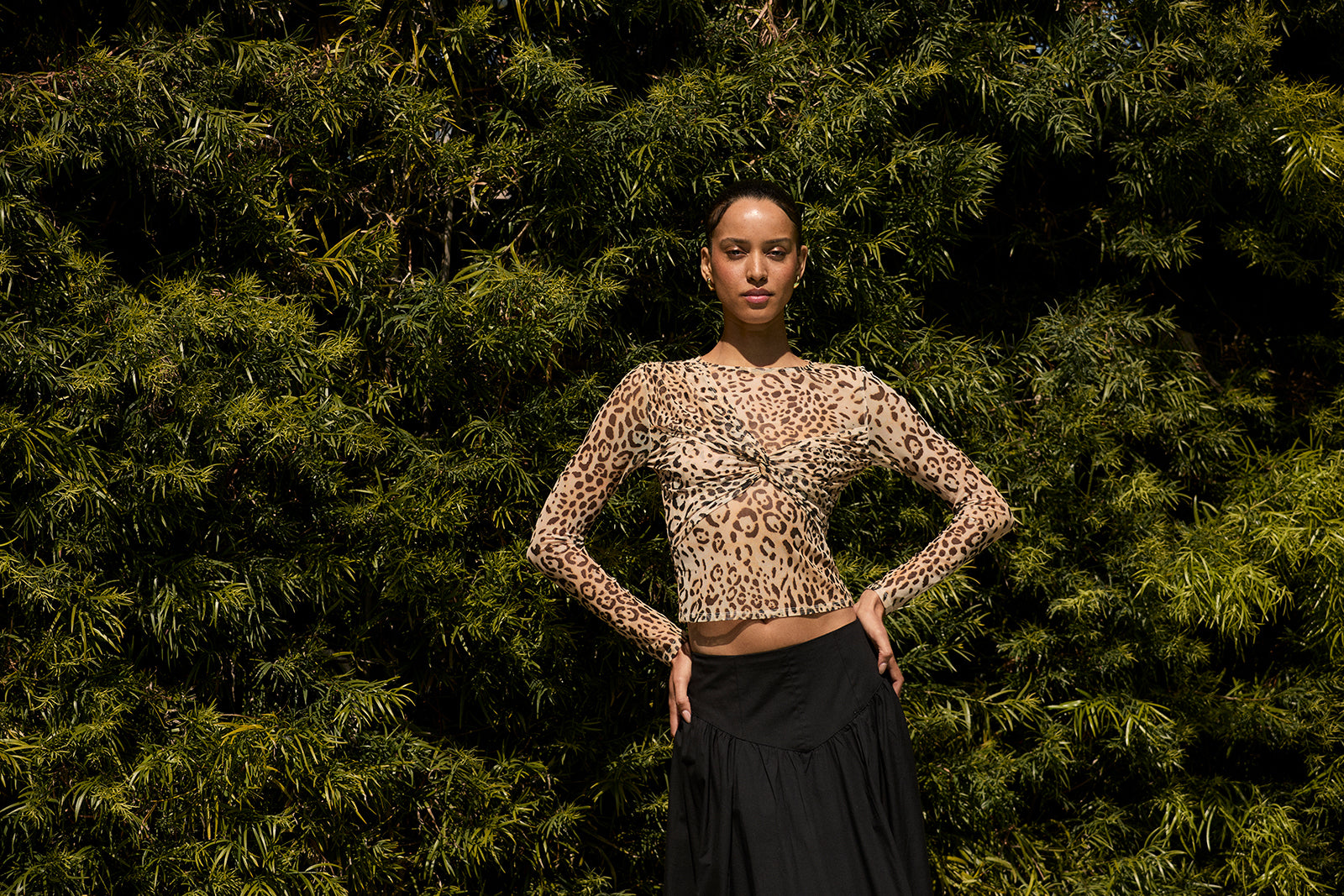 Emma Mesh Leopard Top